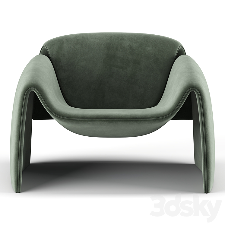 LE CLUB Armchair By Poliform 3DS Max - thumbnail 2