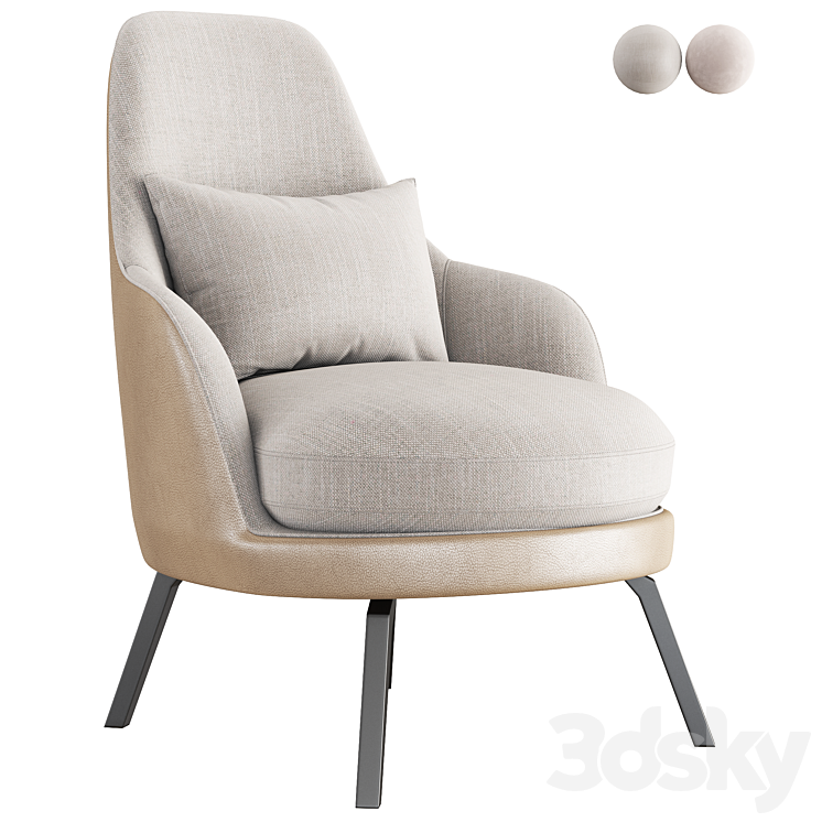 Le Comfort Air armchair 3DS Max Model - thumbnail 1