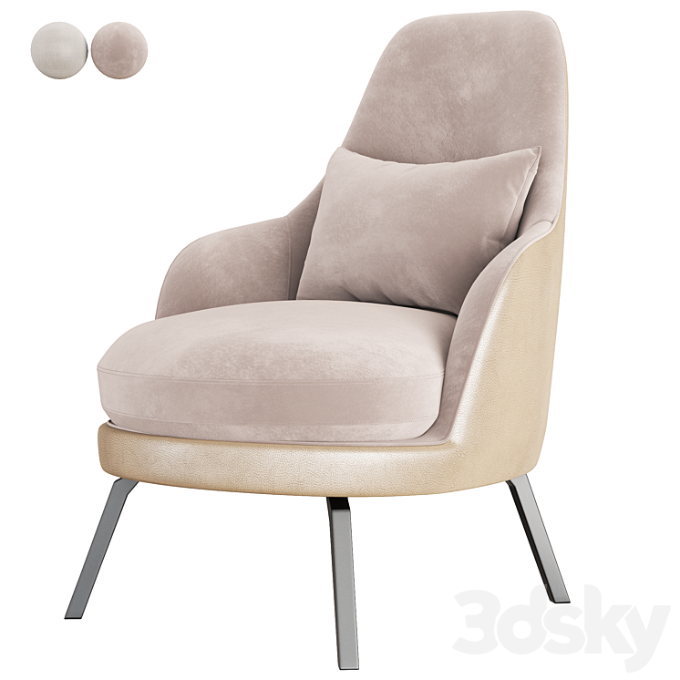 Le Comfort Air armchair 3DS Max Model - thumbnail 2