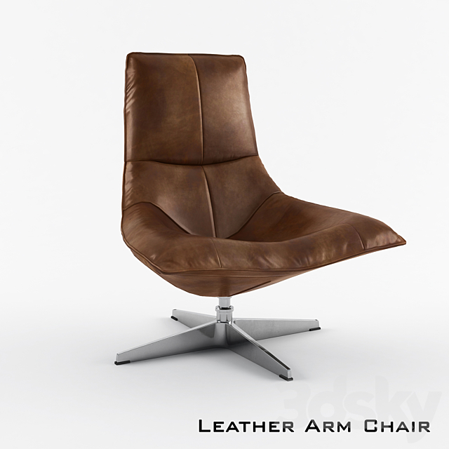 Leather Arm Chair 3DSMax File - thumbnail 1