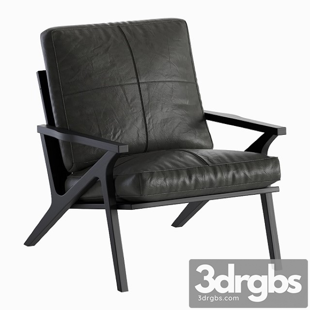 Leather Armchair Crate & Barrel 3dsmax Download - thumbnail 1