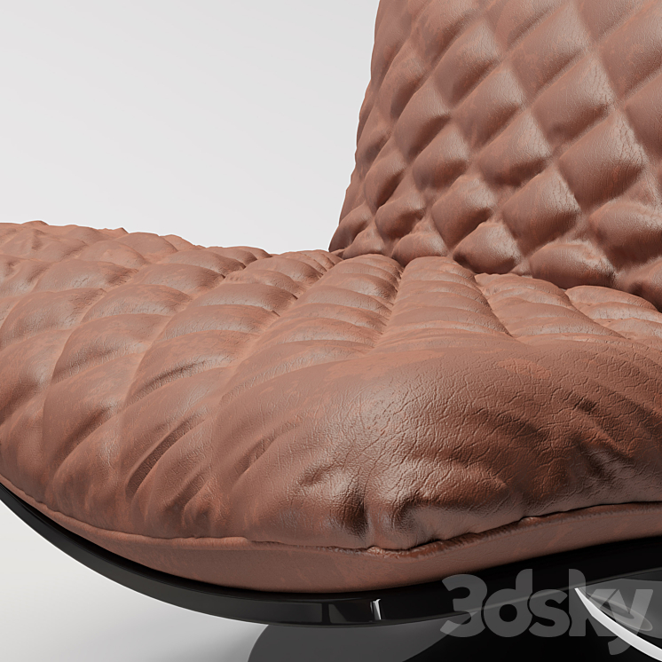 Leather armcharir 3DS Max - thumbnail 2