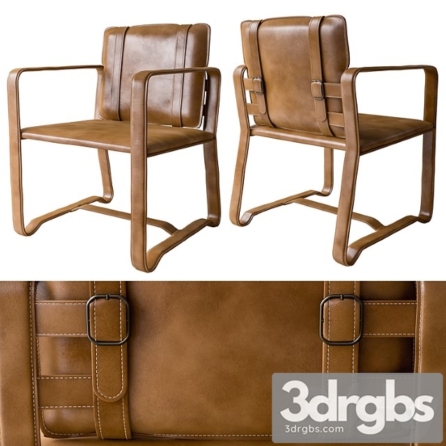 Leather belt camel chair 3dsmax Download - thumbnail 1