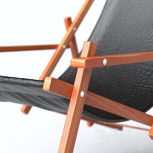 leather sling chiar 3DS Max Model - thumbnail 2