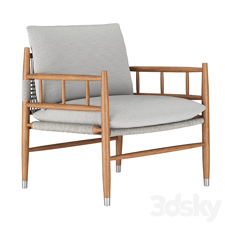 Lee Armchair By Flexform 3DS Max Model - thumbnail 1