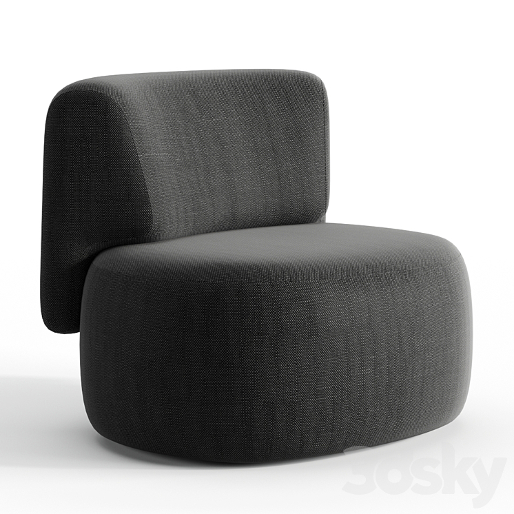 Lek Armchair by Christophe Delcourt 3DS Max - thumbnail 1