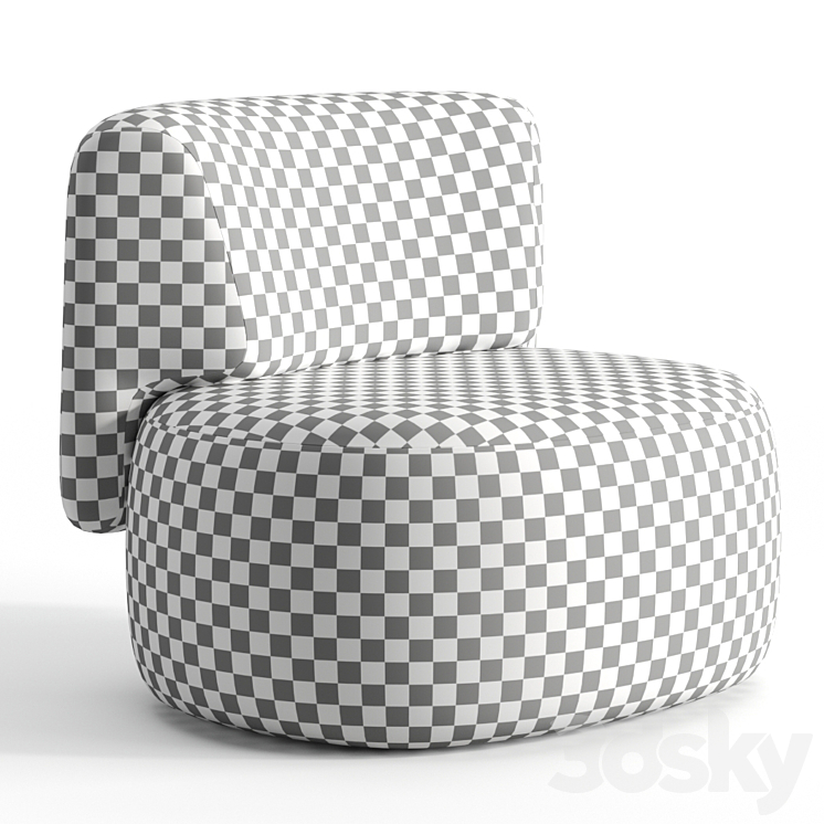 Lek Armchair by Christophe Delcourt 3DS Max - thumbnail 2