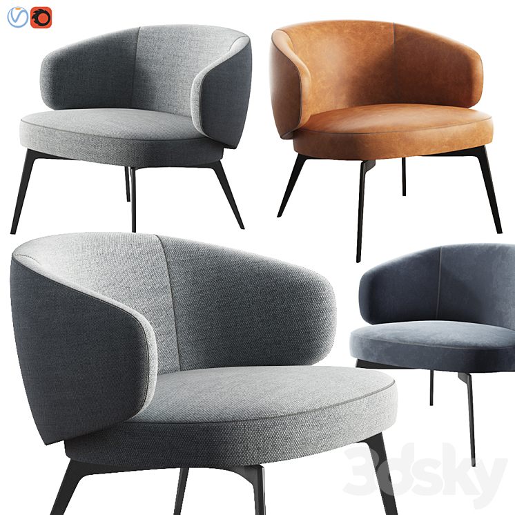 Lema Bice Armchair Rogerseller 3DS Max - thumbnail 1