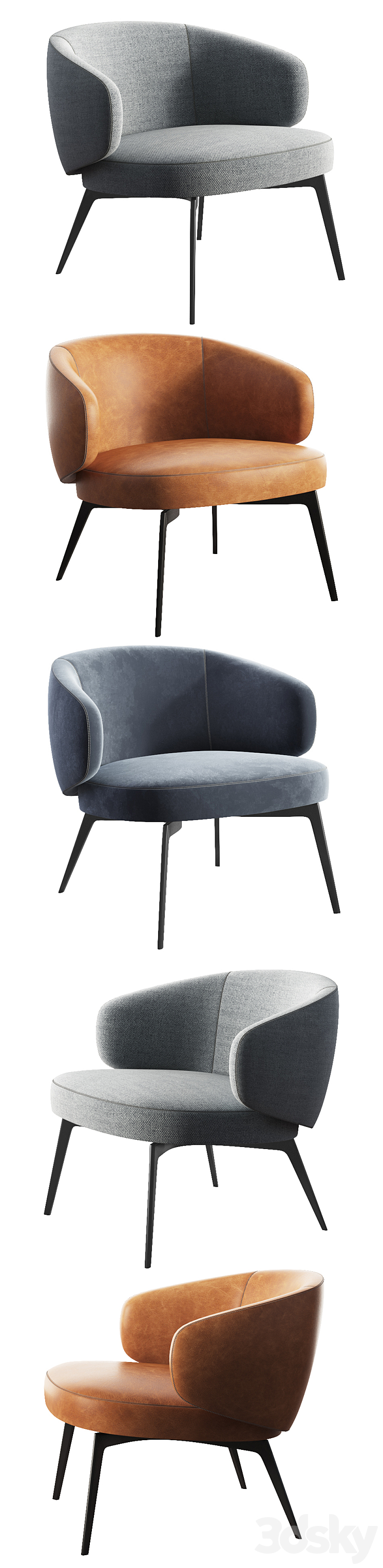 Lema Bice Armchair Rogerseller 3DS Max - thumbnail 2