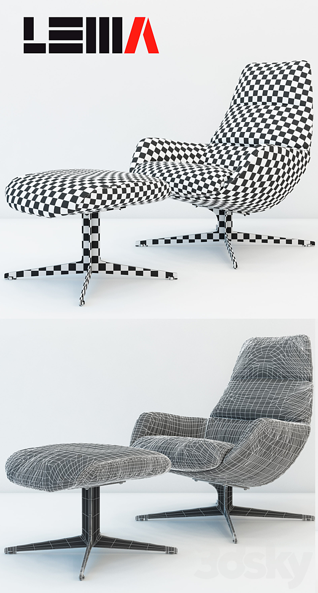 Lema Lady Jane armchair 3ds Max - thumbnail 3