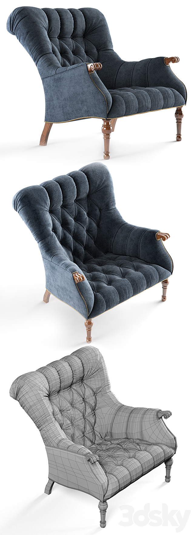 LEOPOLD CHAIR 3DS Max Model - thumbnail 3