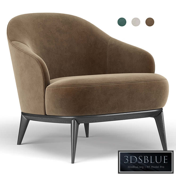 Leslie armchair 3DS Max - thumbnail 3