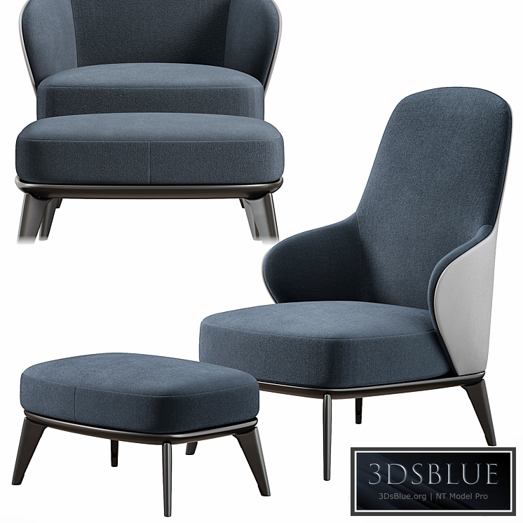Leslie Armchair By Minotti By Minotti Collection 3DS Max - thumbnail 3