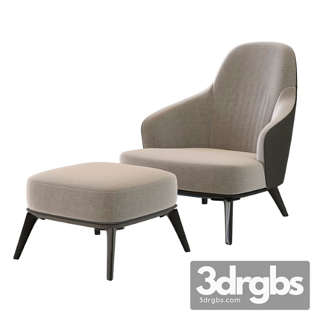 Leslie armchair minotti 02 3dsmax Download - thumbnail 1