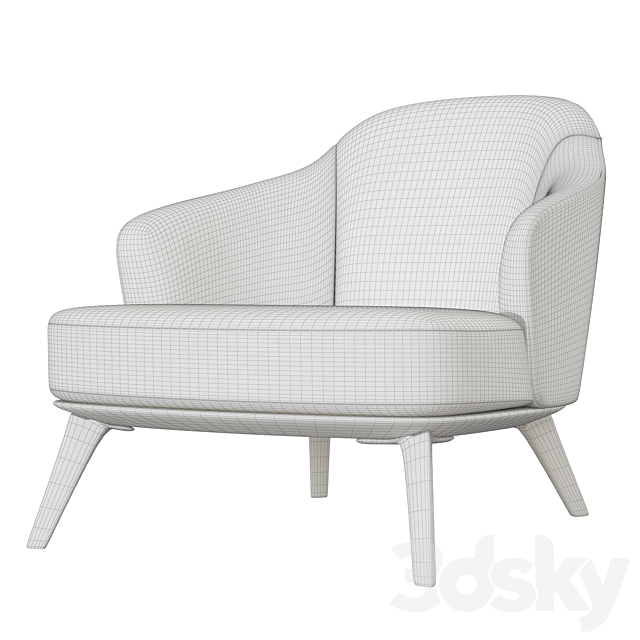 Leslie Armchair Minotti 3ds Max - thumbnail 3