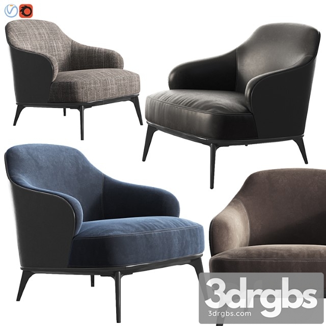 Leslie Armchair Minotti 3dsmax Download - thumbnail 1