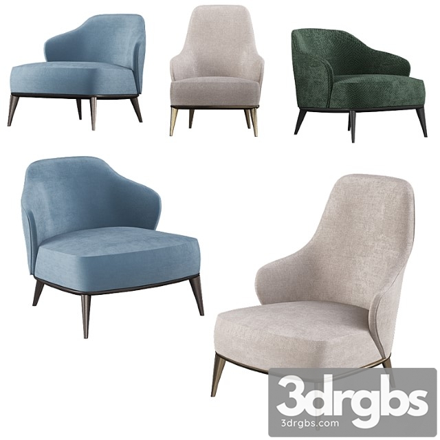 Leslie armchairs 3dsmax Download - thumbnail 1