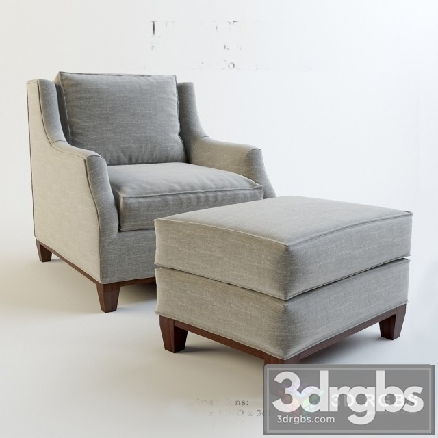 Lexington Conrad Chair Conrad Ottoman 3dsmax Download - thumbnail 1