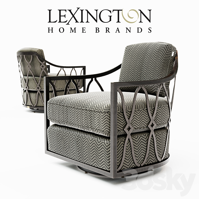 Lexingtone Swivel chair 3ds Max - thumbnail 1