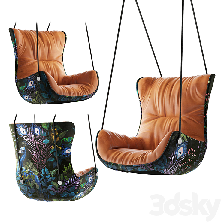 Leya wingback swing seat 3DS Max - thumbnail 1