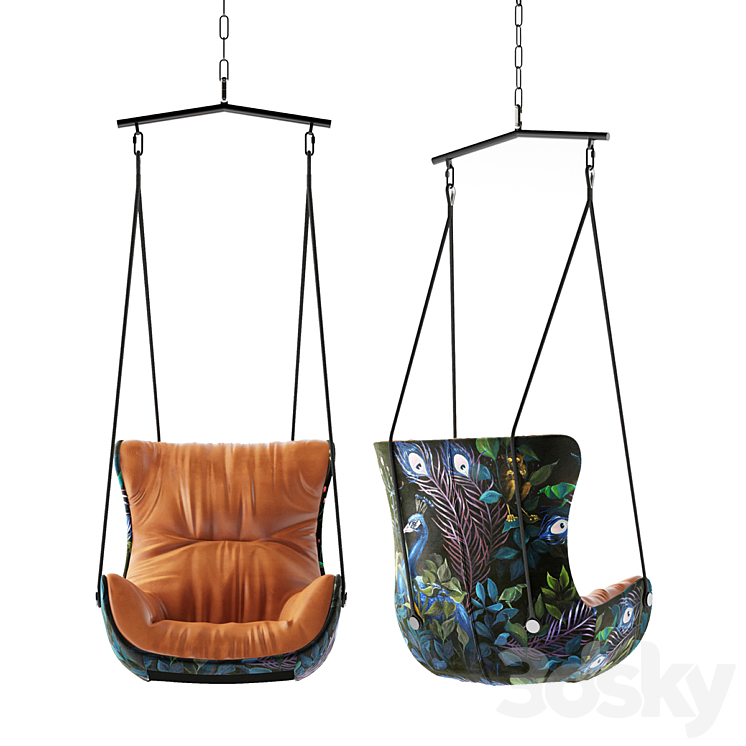 Leya wingback swing seat 3DS Max - thumbnail 2