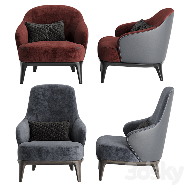 LIAM ELIS Armchair 3DS Max - thumbnail 2