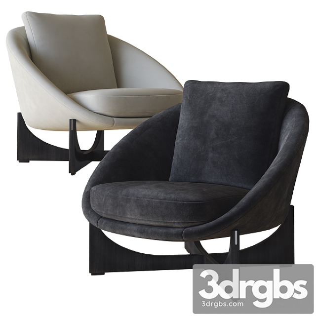 Lido Armchair Minotti 3dsmax Download - thumbnail 1