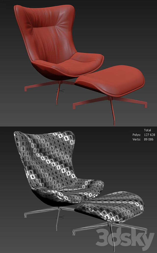 Ligne roset Amy 3ds Max - thumbnail 2