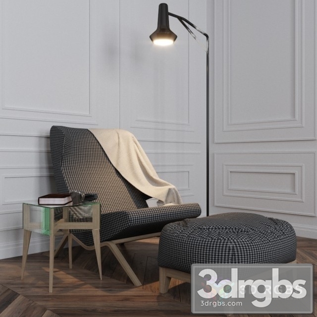 Ligne Roset Armchair 04 3dsmax Download - thumbnail 1