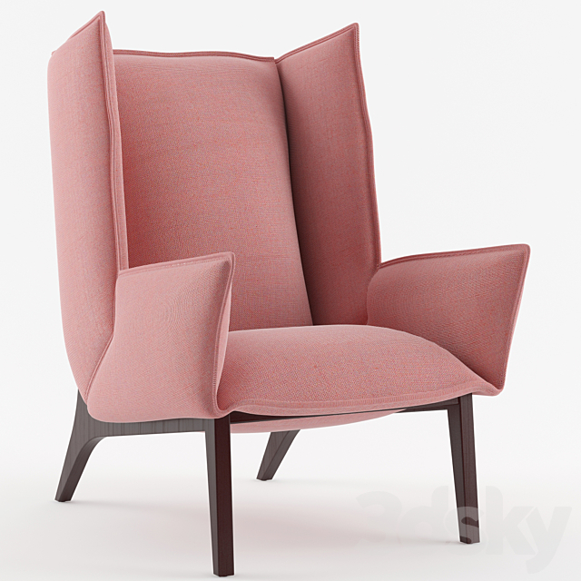 Ligne Roset Armchair 2015 3DS Max Model - thumbnail 2