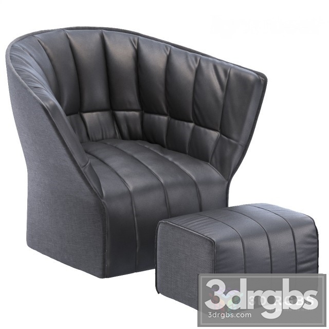 Ligne Roset Armchair 3dsmax Download - thumbnail 1