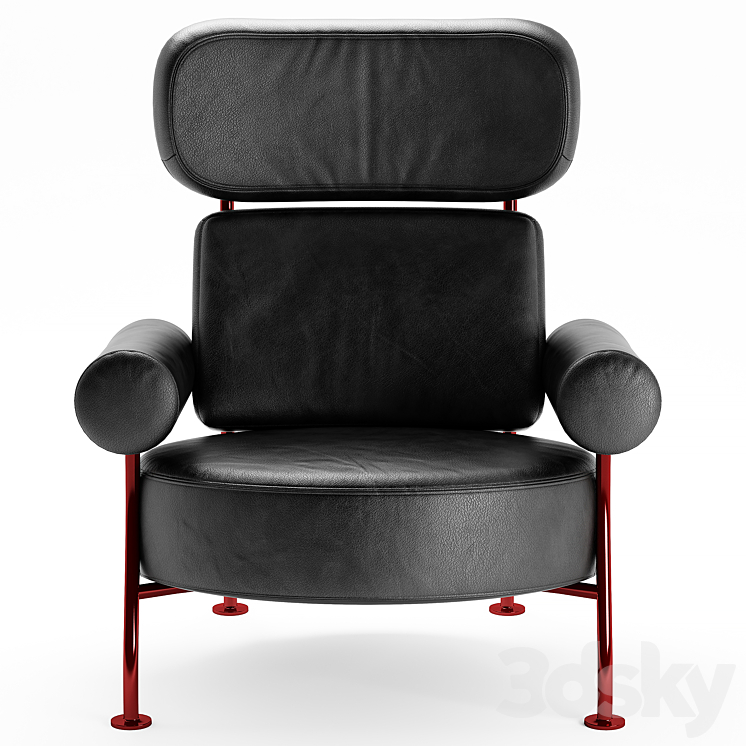 Ligne Roset Astair armchair and puff 3DS Max - thumbnail 2