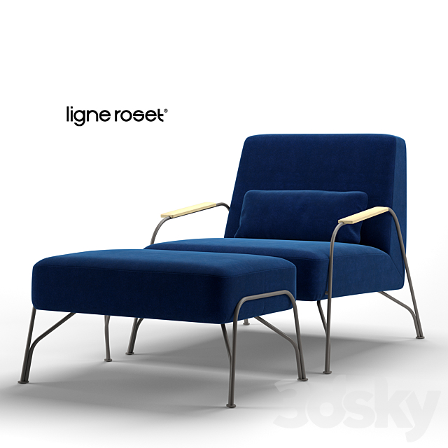 Ligne Roset Humphrey Armchair 3ds Max - thumbnail 1