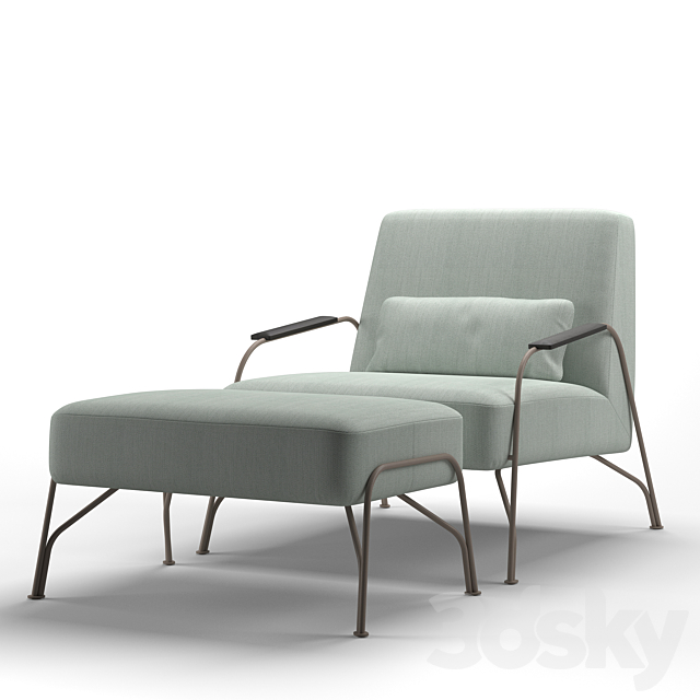 Ligne Roset Humphrey Armchair 3ds Max - thumbnail 2