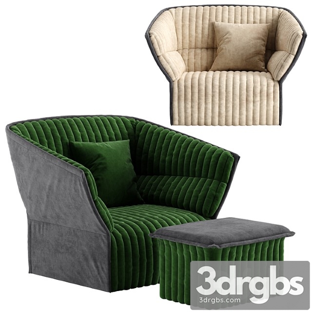 Ligne roset moel 2 chair 3dsmax Download - thumbnail 1