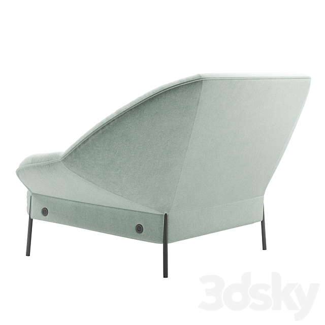 Ligne Roset Paipai armchair. footstool 3DSMax File - thumbnail 3