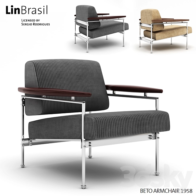 LINBRASIL BETO ARMCHAIR 1958 3DSMax File - thumbnail 1