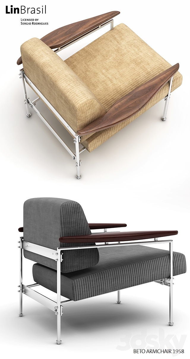 LINBRASIL BETO ARMCHAIR 1958 3DSMax File - thumbnail 2