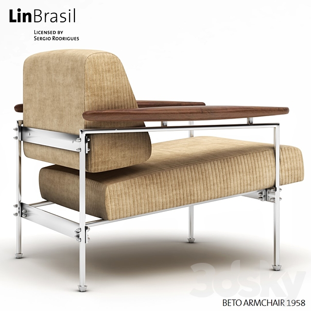 LINBRASIL BETO ARMCHAIR 1958 3DSMax File - thumbnail 3