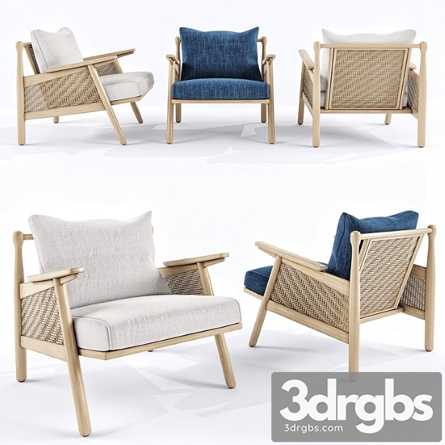 Linen Cane Chair 1 3dsmax Download - thumbnail 1