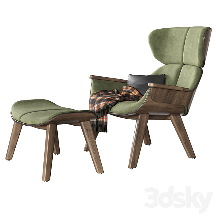 Linteloo Florian armchair 3DS Max Model - thumbnail 1