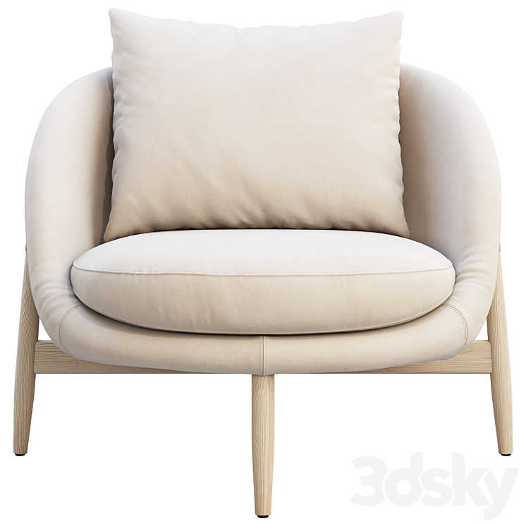 Linteloo heath armchair 3DS Max - thumbnail 2