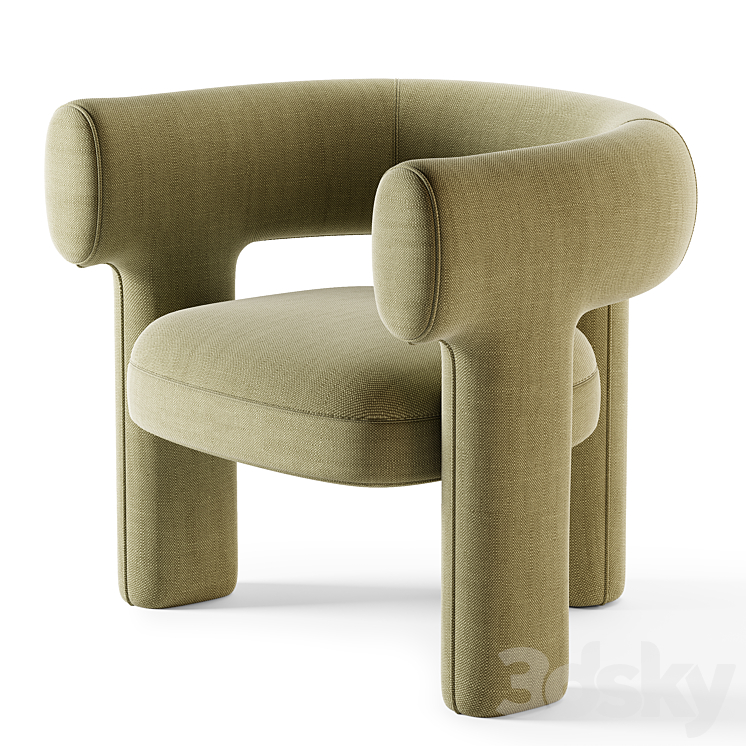 Litho Dining Armchair 3DS Max Model - thumbnail 3