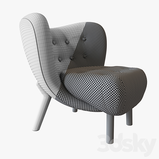 Little petra chair 3DS Max Model - thumbnail 3