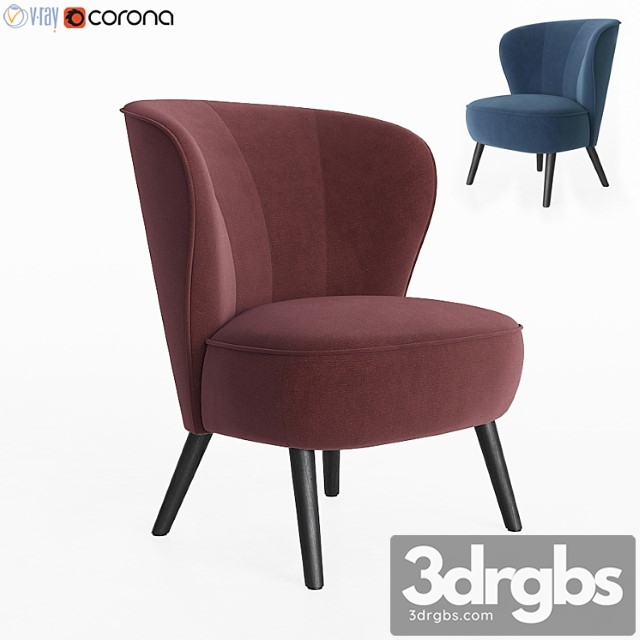 Liverpool armchair deephouse 3dsmax Download - thumbnail 1