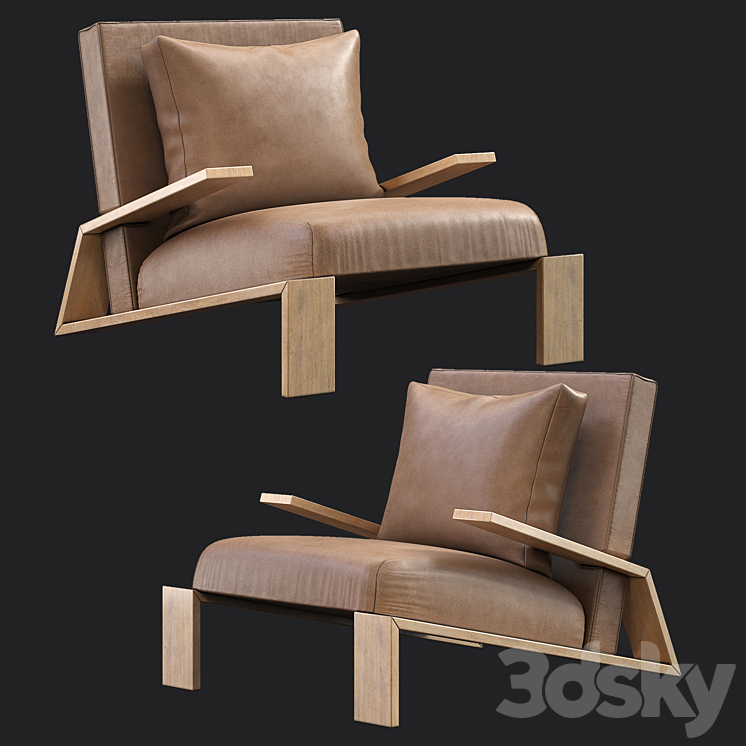 Living chair 3DS Max - thumbnail 1