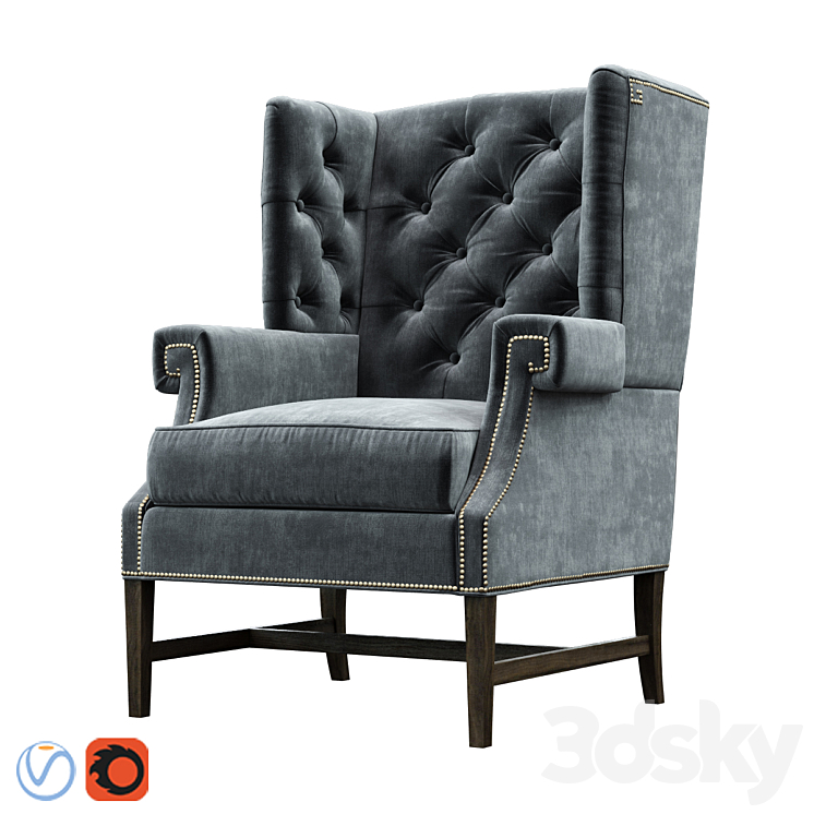 Lockhart chair 3DS Max - thumbnail 1