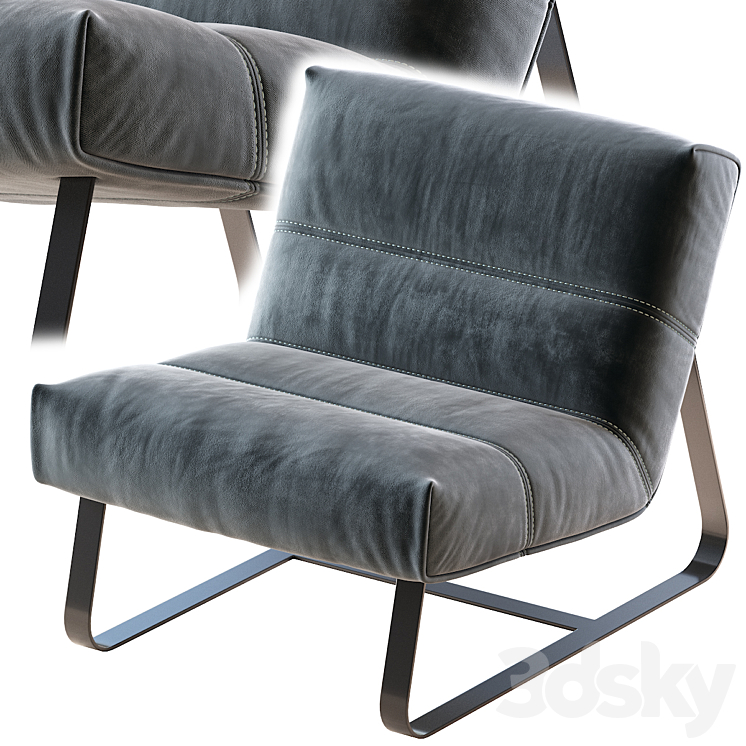 Loft armchair 3DS Max - thumbnail 1