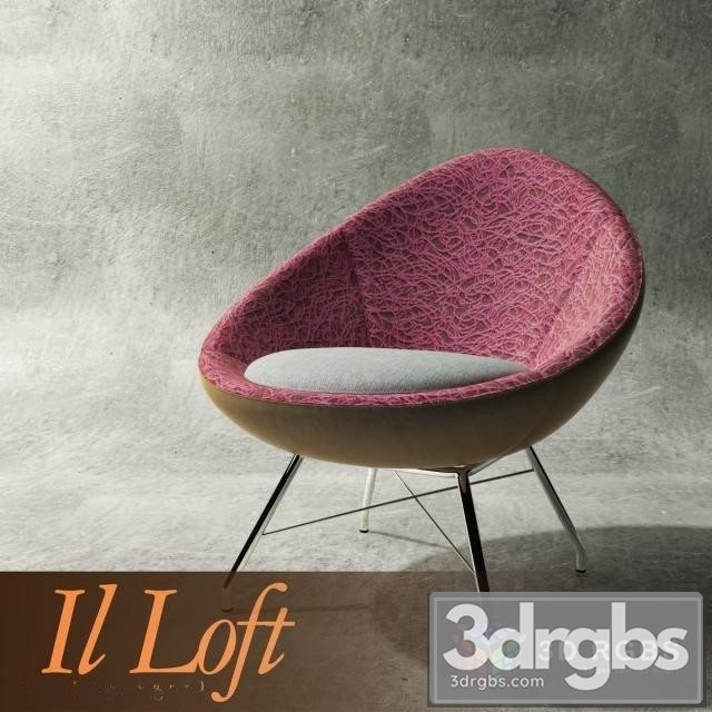 Loft Athena Armchair 3dsmax Download - thumbnail 1