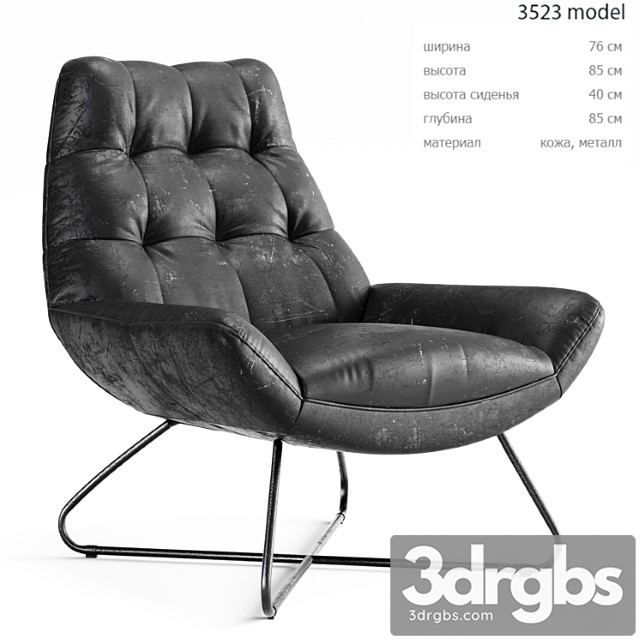 Loftdesigne 3523 Armchair 3dsmax Download - thumbnail 1